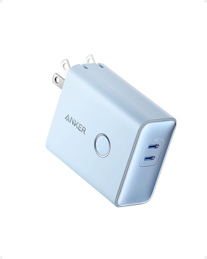 Anker 521 Power Bank, 45W Wall Charger with 5,000mAh 20W Portable Charger, Dual-Port USB-C for iP... | Amazon (US)