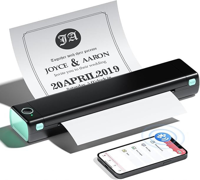 Phomemo M08F Portable Thermal Printer - Wireless A4 Mobile Printers for Home Use Office Vehicles ... | Amazon (UK)