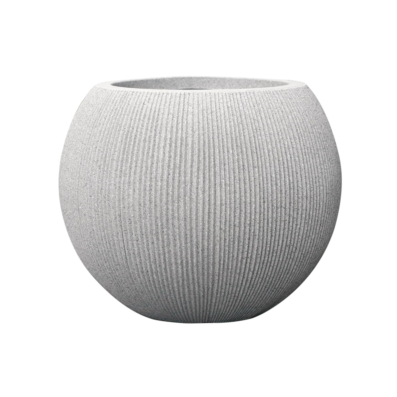 14.5 Inch Dia Plastic Gray Round Planters for Outdoor Plants, Large Plant Pot with Drainage Holes... | Amazon (US)
