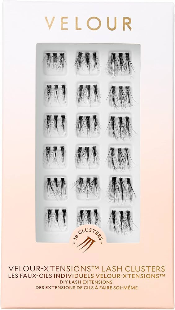Velour-Xtensions™ Lash Clusters, 18 Individual Cluster Eyelash Extensions, Lightweight & Fluffy... | Amazon (US)
