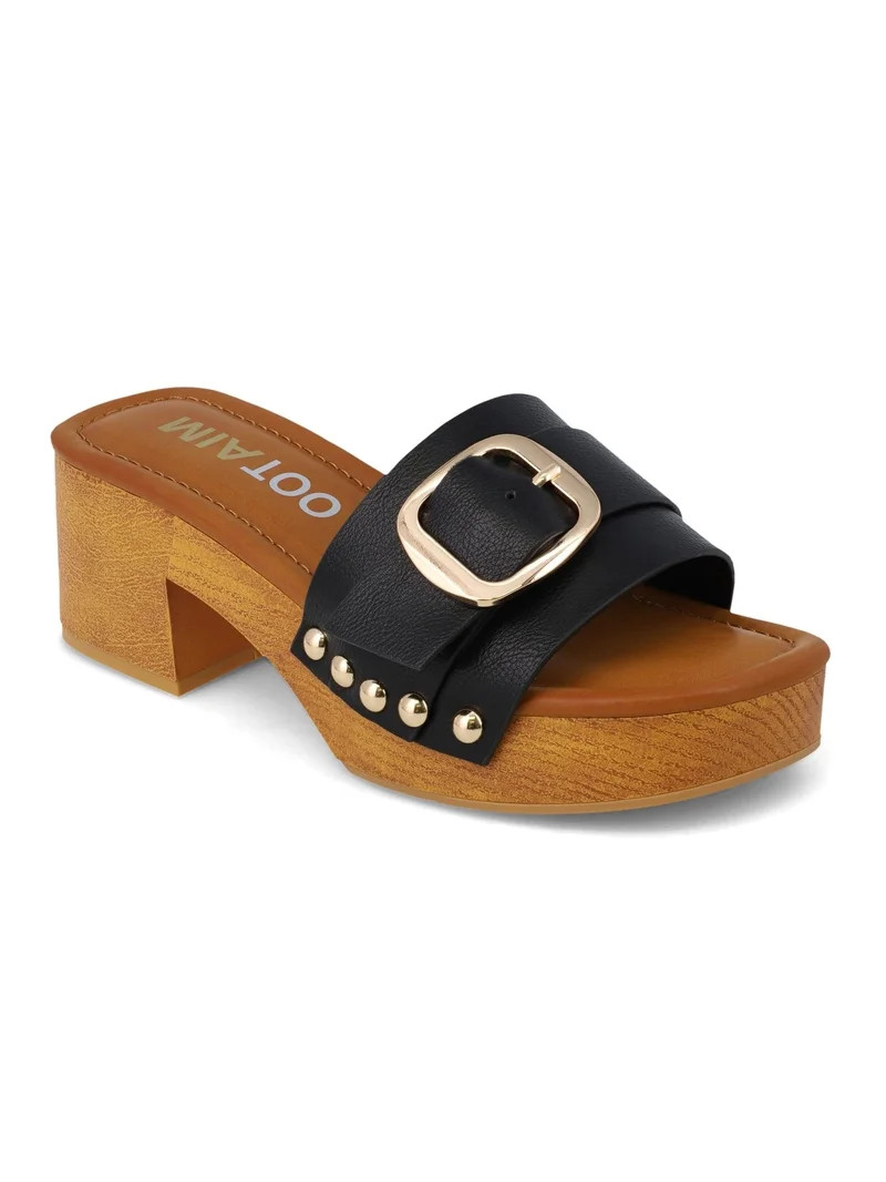Mia Too Women's Slide Buckle Clog | Walmart (US)