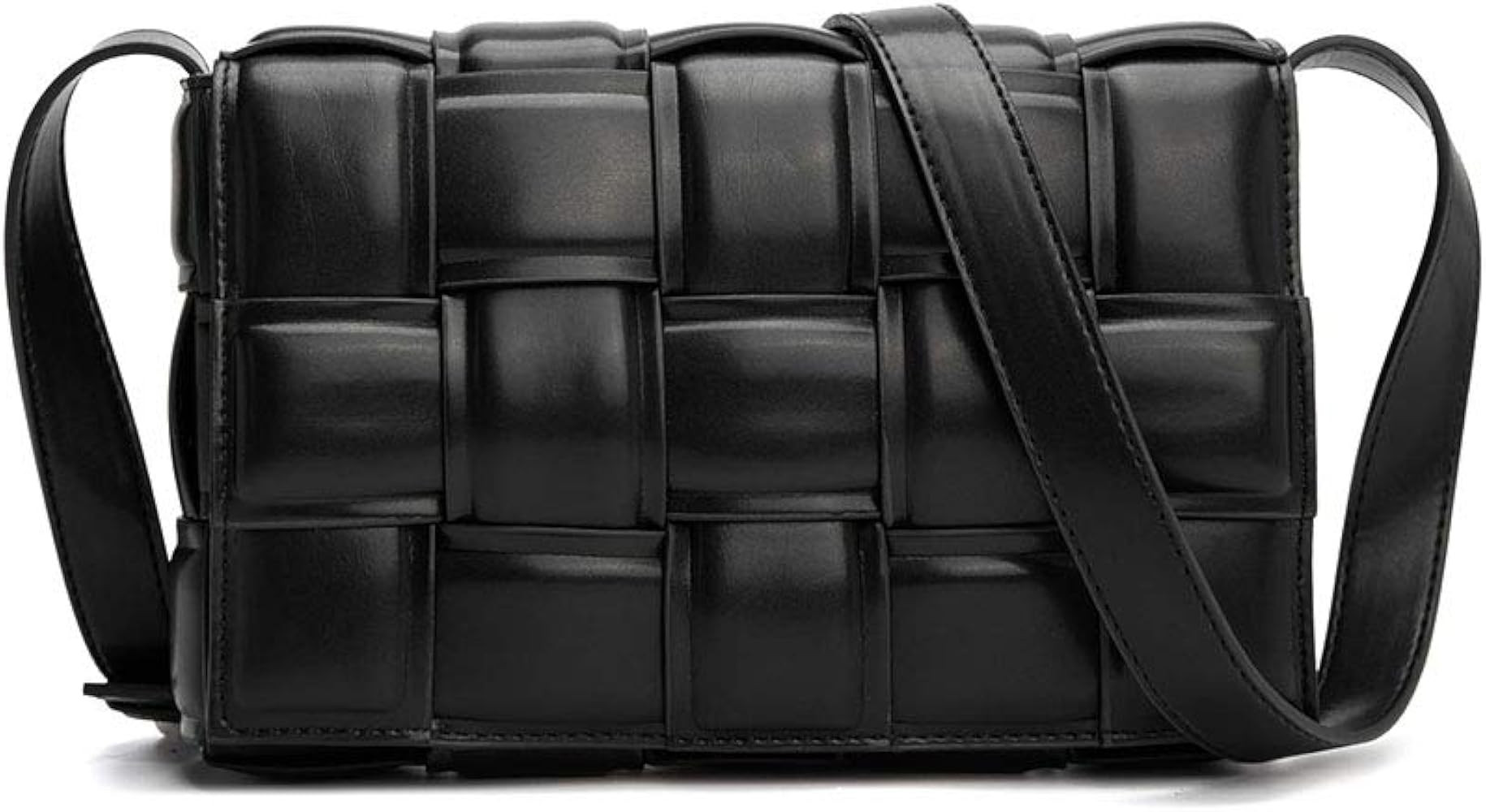 Woven Crossbody Handbag Purse for Women, Small Shoulder Messenger Bag Clutch Wallet Square Bag | Amazon (US)