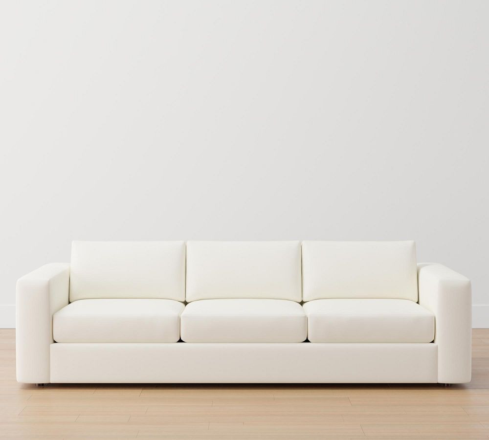 Carmel Square Wide Arm Upholstered Sofa | Pottery Barn (US)