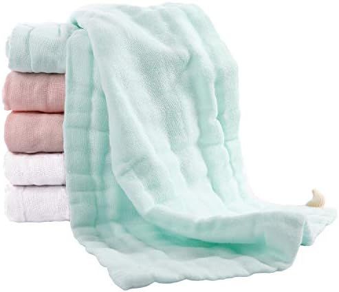DSDAI Baby Burp Cloths Cotton Washcloths 6 Layer Organic Muslin Burping Towel Absorbent Burp Rags... | Amazon (US)