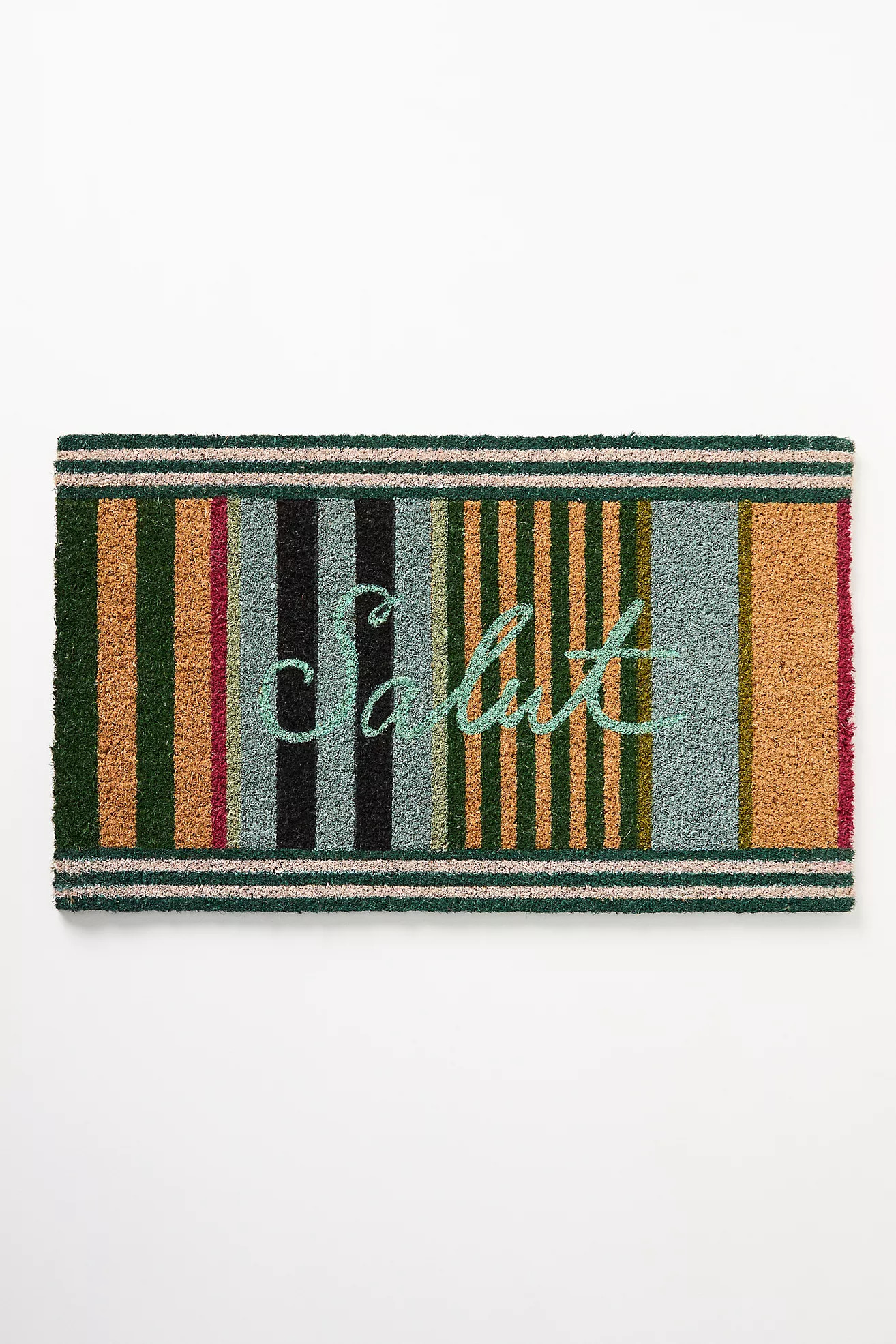 Salut Striped Coir Printed Doormat | Anthropologie (US)