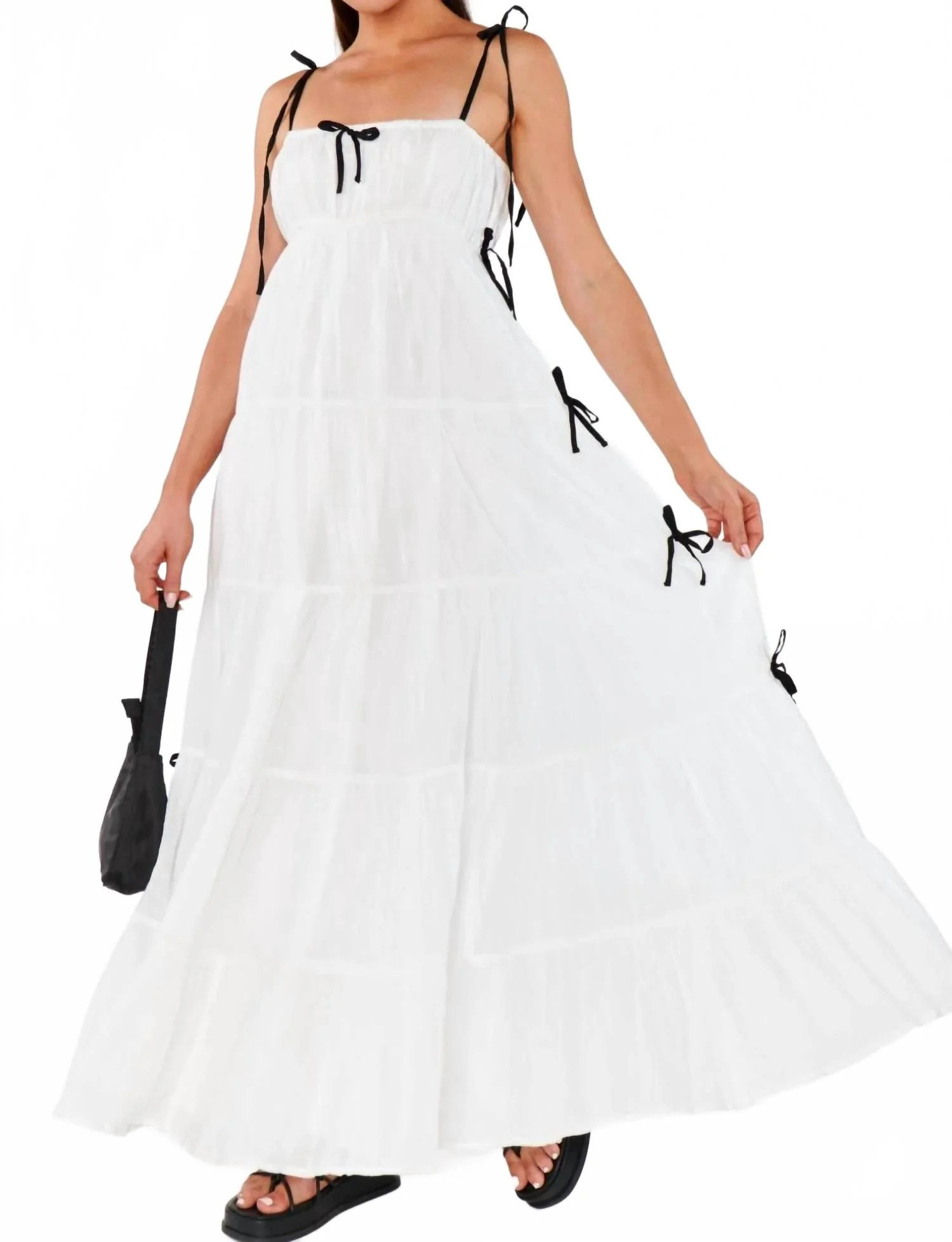 Harmony Maxi Dress In White | Shop Simon