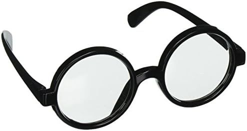 Star Power Men Wizard Quality Round Frame Glasses, Black, One Size (2in Lenses) | Amazon (US)