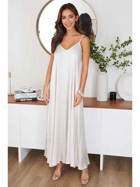 SILK SLIP MAXI DRESS | HARRINGTONS