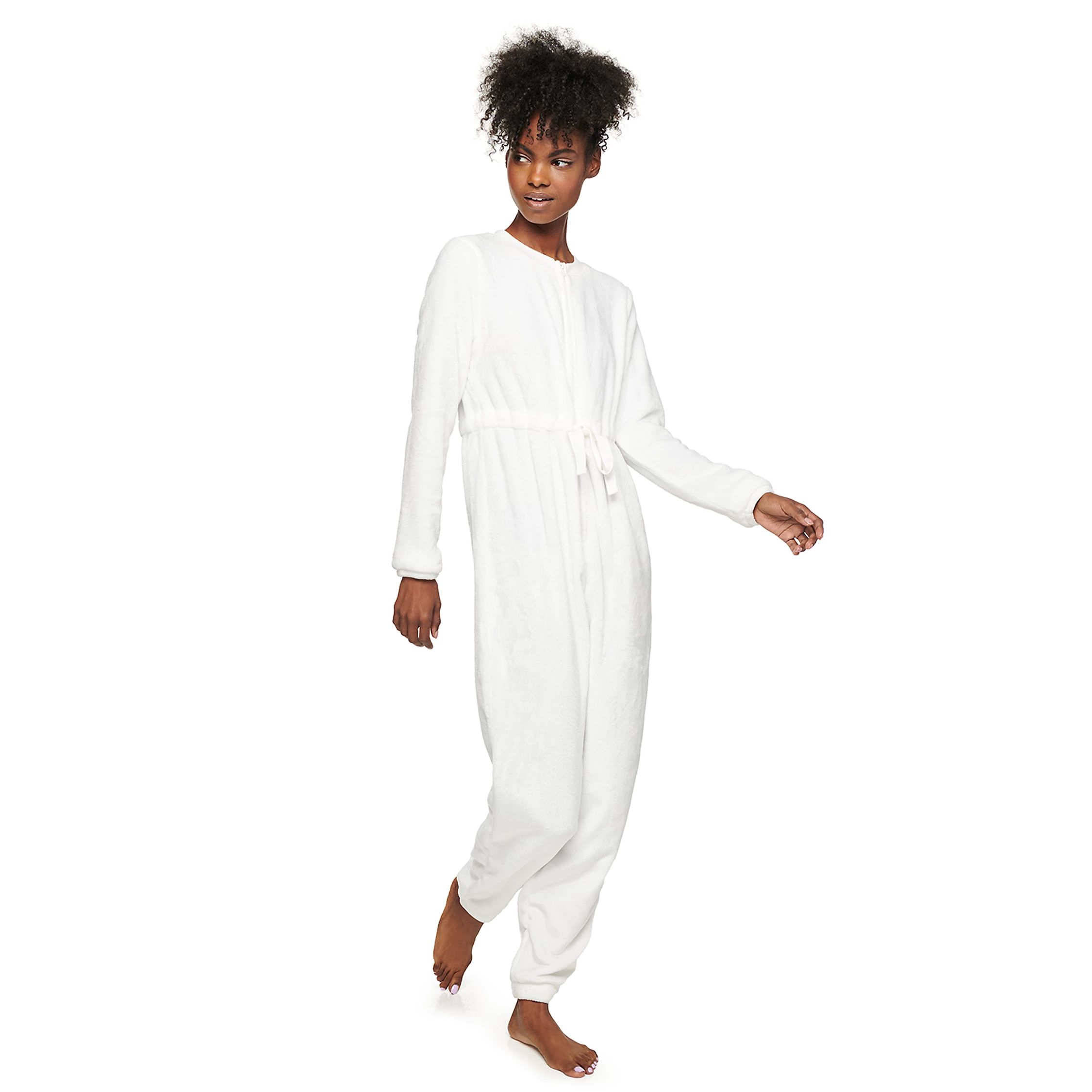 Juniors' SO® Cinch Waist One-Piece Fleece Pajamas | Kohls | Kohl's