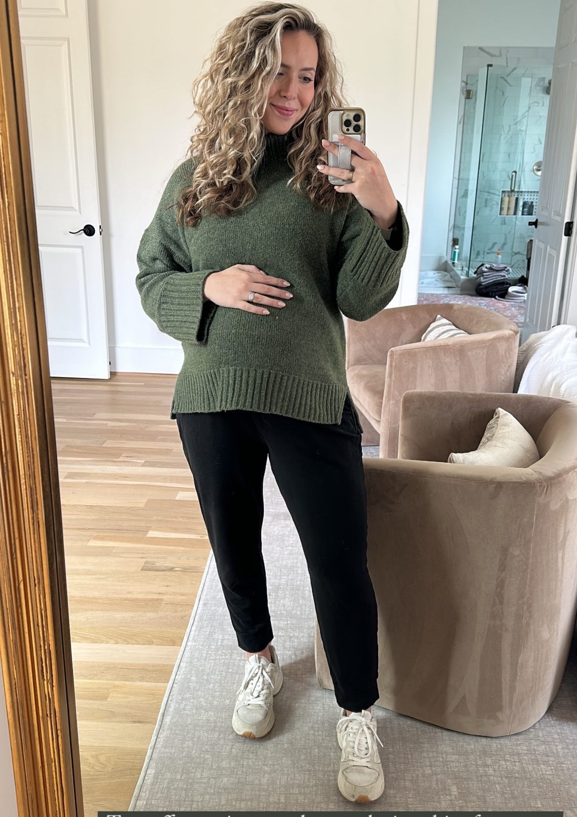 Bump friendly sweater; bump friendly joggers; everyday sneakers

#LTKSeasonal #LTKHoliday #LTKbump