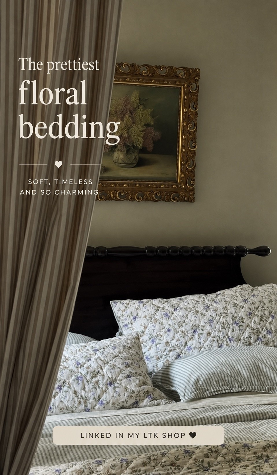 This floral bedding adds the prettiest vintage inspired touch to our bedroom. I love the look of the delicate print mixed with classic stripes!  All favorite bedding go-to’s for me!

#LTKHome