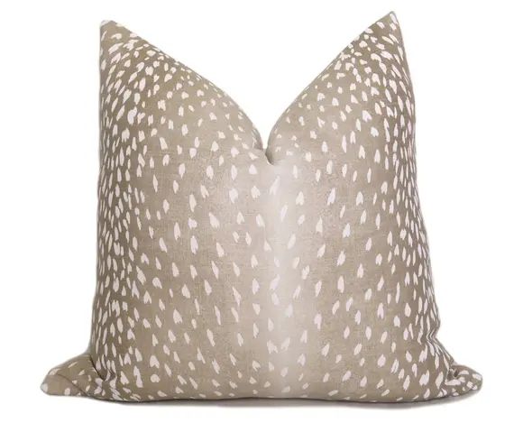 Antelope Pillow Cover - Tan - Fawn Pillow - Deer Pillow - Animal Pillow - Leopard - Cheetah - Des... | Etsy (US)