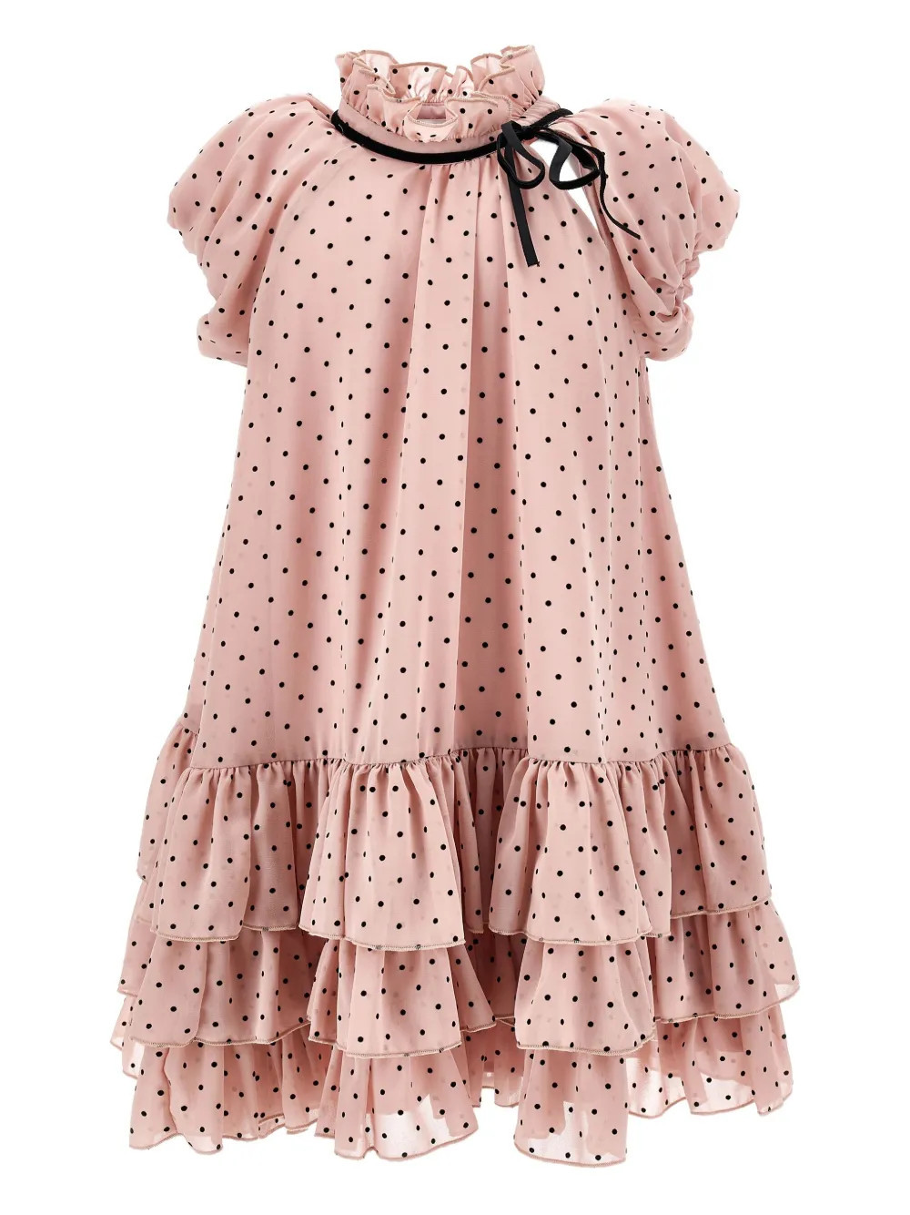 Monnalisa ruffled polka-dot dress - Pink | Farfetch Global
