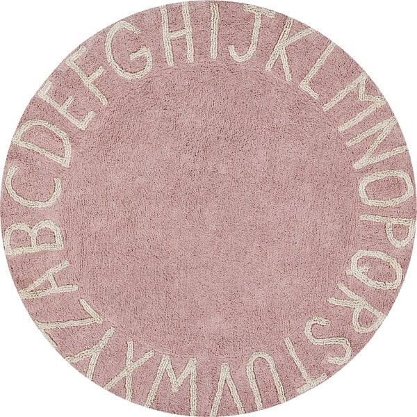 ABC Round Washable Rug, Vintage Nude/Natural | Maisonette