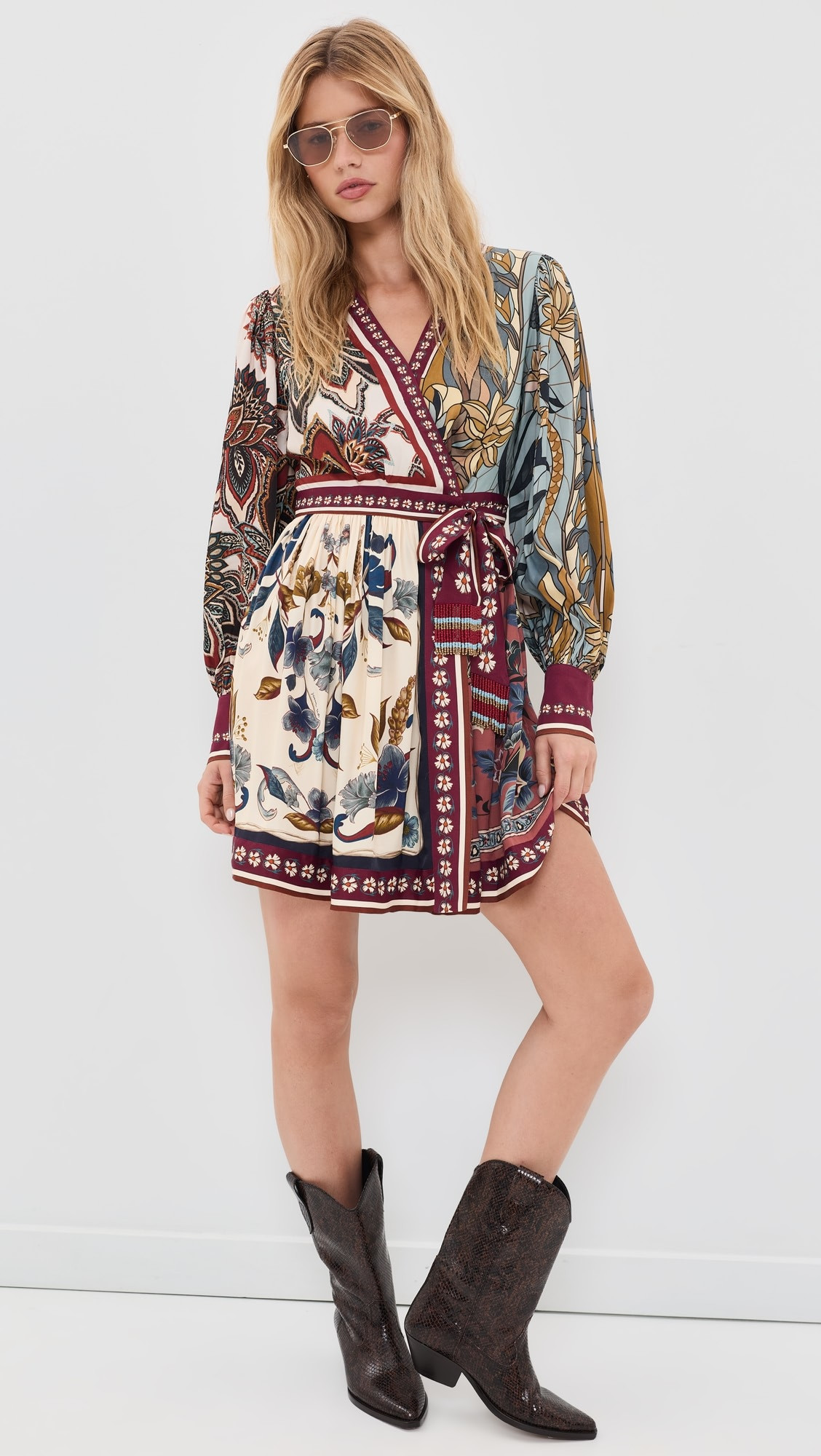 Mixed Scarves Mini Dress | Shopbop