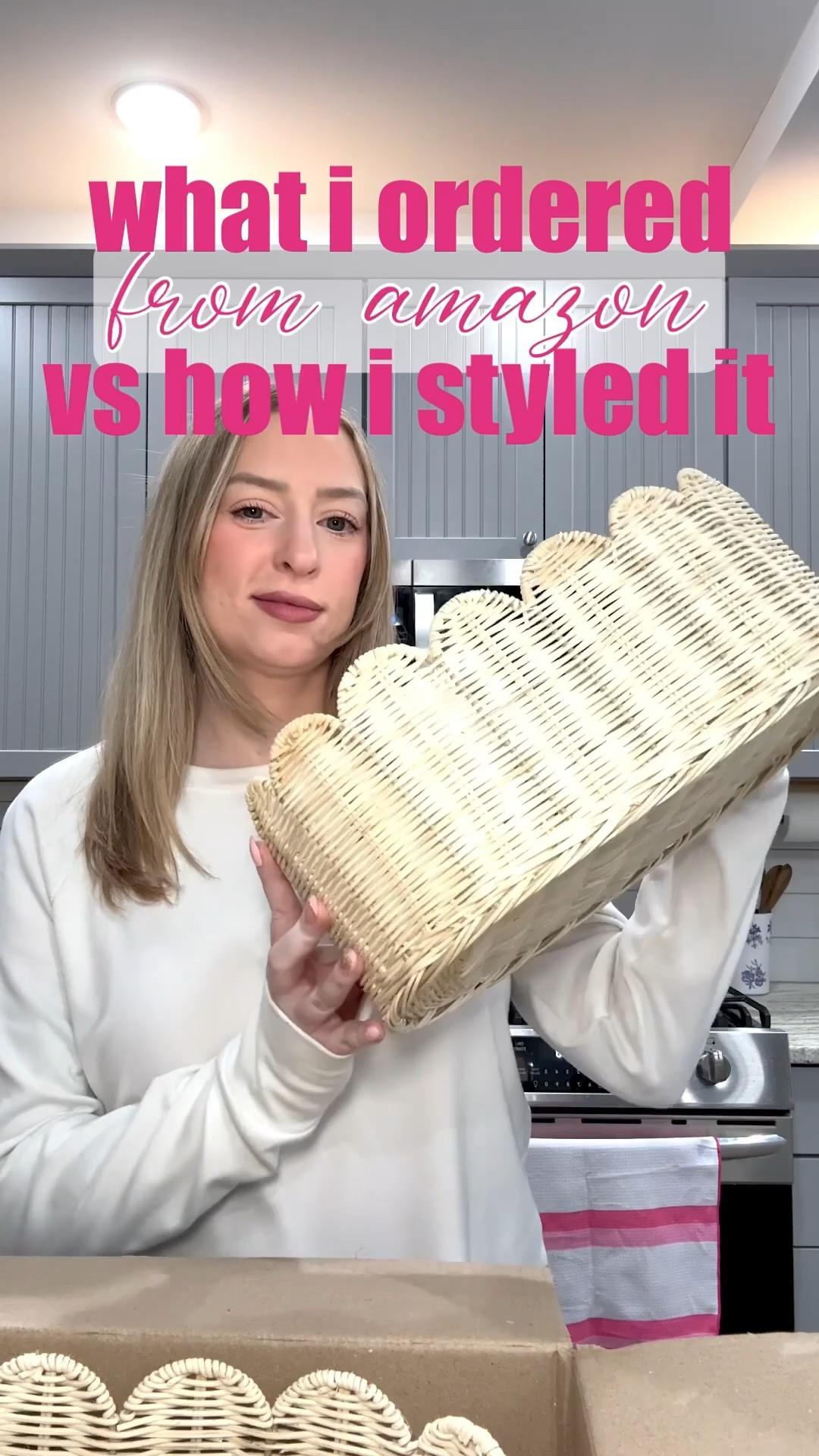 I found these scalloped baskets on Amazon and knew I wanted to make a spring centerpiece with them! They come in a pack of two different sizes (one smaller and one larger) and they have two different colors to pick from

#LTKHome #LTKSeasonal