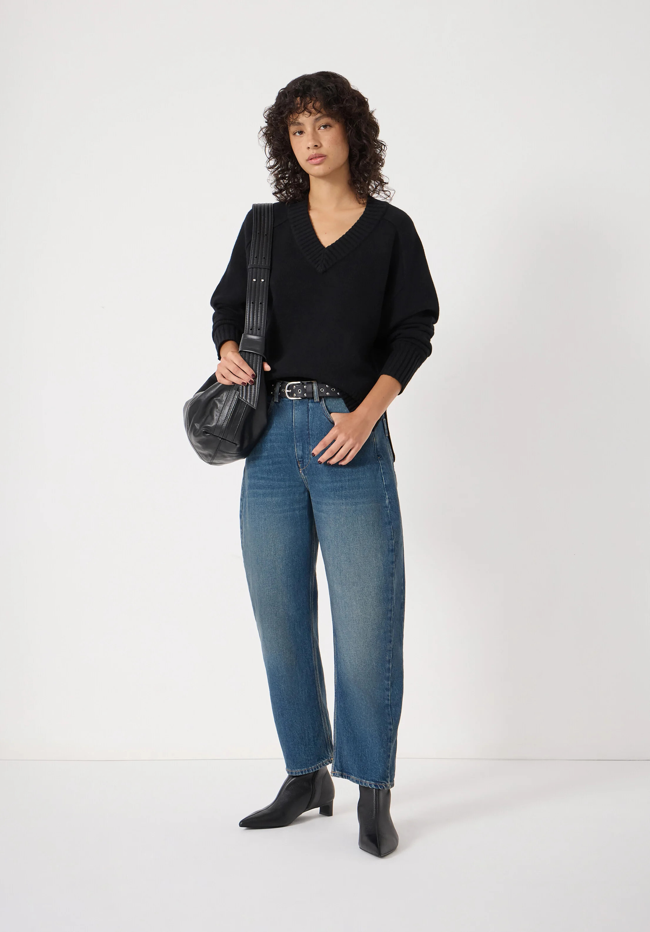 Erica Merino Wool V Neck Jumper | Hush UK