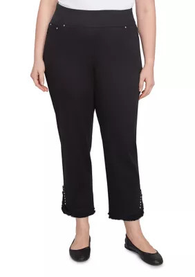 Ruby Rd Women's Plus Size Luxury Pull-On Black Denim Jeans | Belk