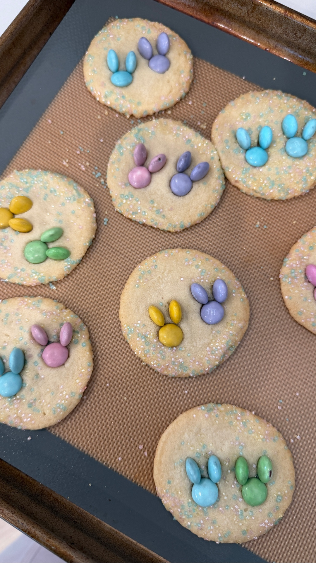 easy and cute Easter bunny cookies