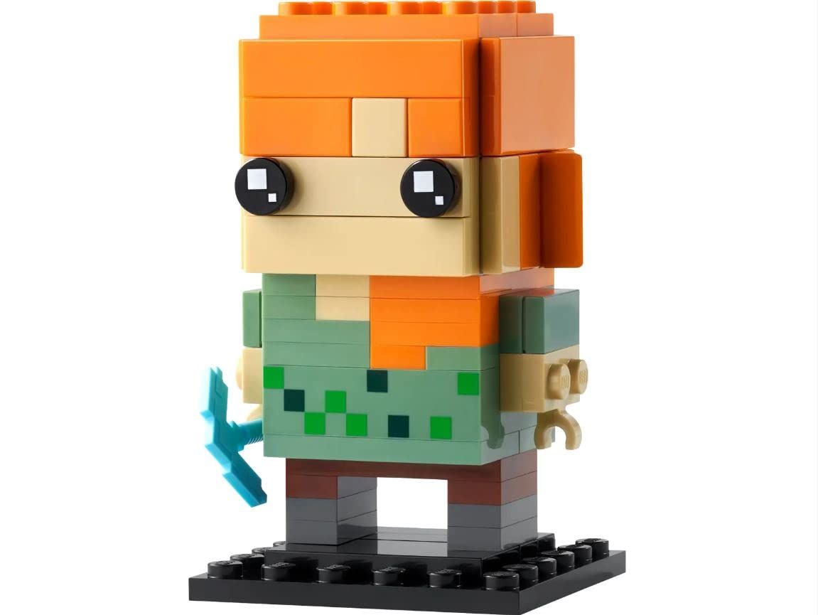 LEGO 40624 Brickheadz Minecraft Alex With Diamond Pickaxe Build This Iconic Minecraft Character i... | Amazon (UK)