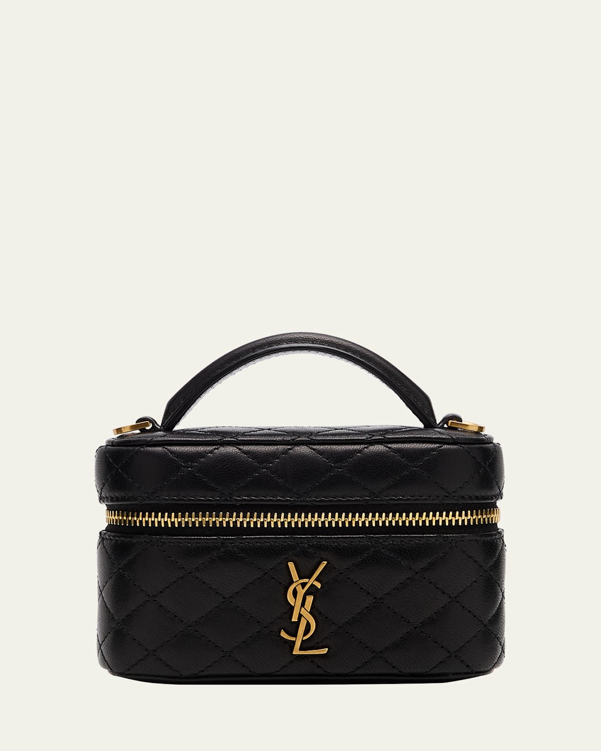 Micro Vanity Top-Handle Bag in Quilted Leather | Bergdorf Goodman