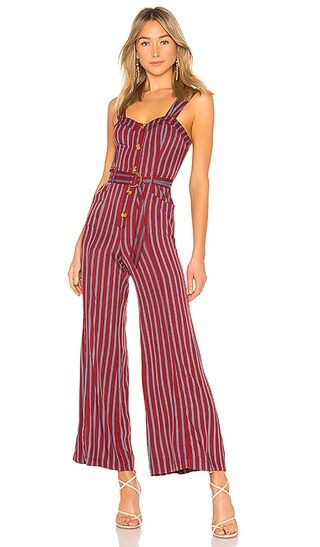 Free People City Girl Jumpsuit in Wine | Revolve Clothing (Global)