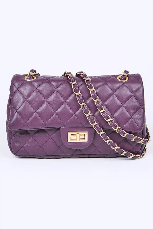 Quilted Turn Lock Convertible Shoulder Bag | Charming Charlie
