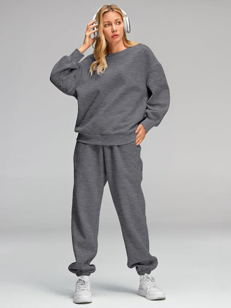 AUTOMET Womens 2 Piece Outfits Sweatsuit Oversized Sweatshirt Lounge Sets Baggy Sweatpants Fall F... | Amazon (US)