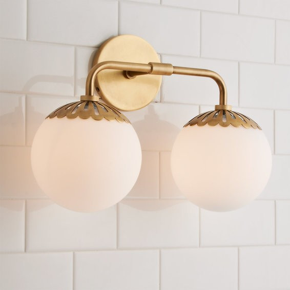 Dewdrop Globe Vanity Light - 2 light | Shades of Light