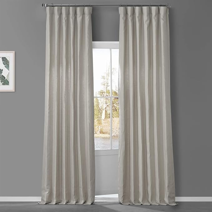 HPD Half Price Drapes French Linen Curtains For Room Decorations Light Filtering 50 X 96 (1 Panel... | Amazon (US)