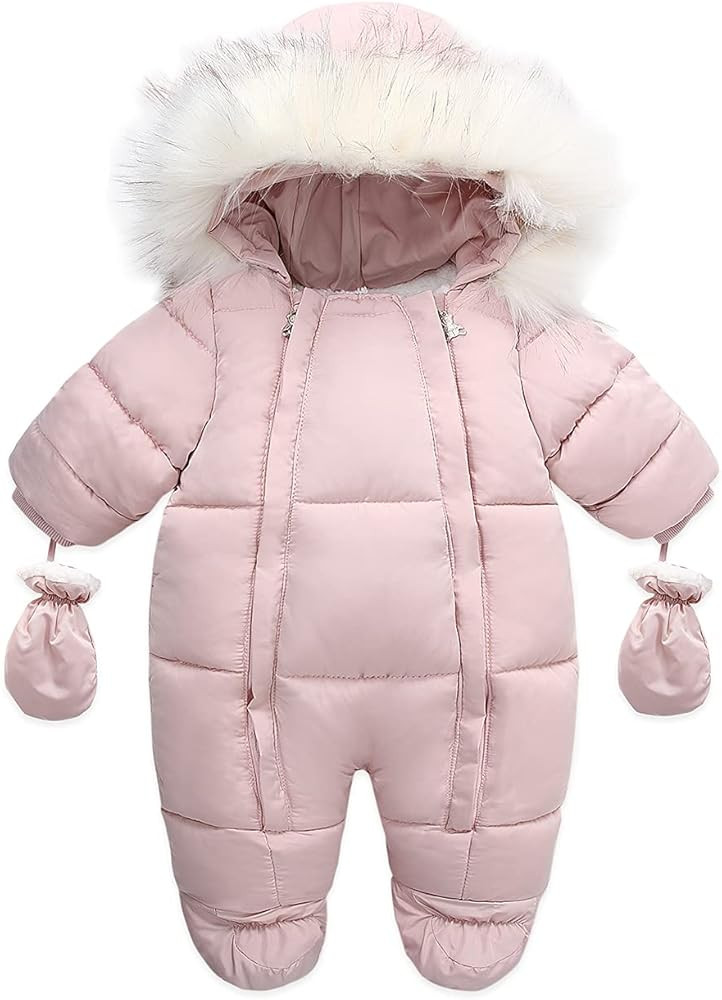 Baby Girl Winter Snowsuit Toddler Jacket Clothes For Boy Infant Jumpsuit Hoodied | Amazon (US)