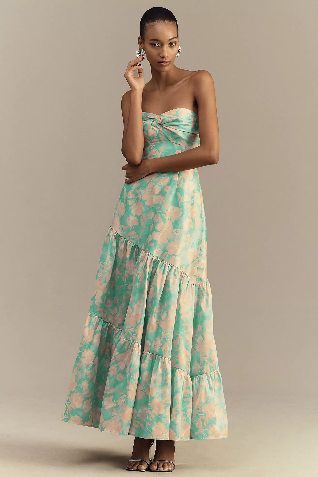 Hutch Phoebe Strapless Tiered Maxi Dress | Anthropologie (US)