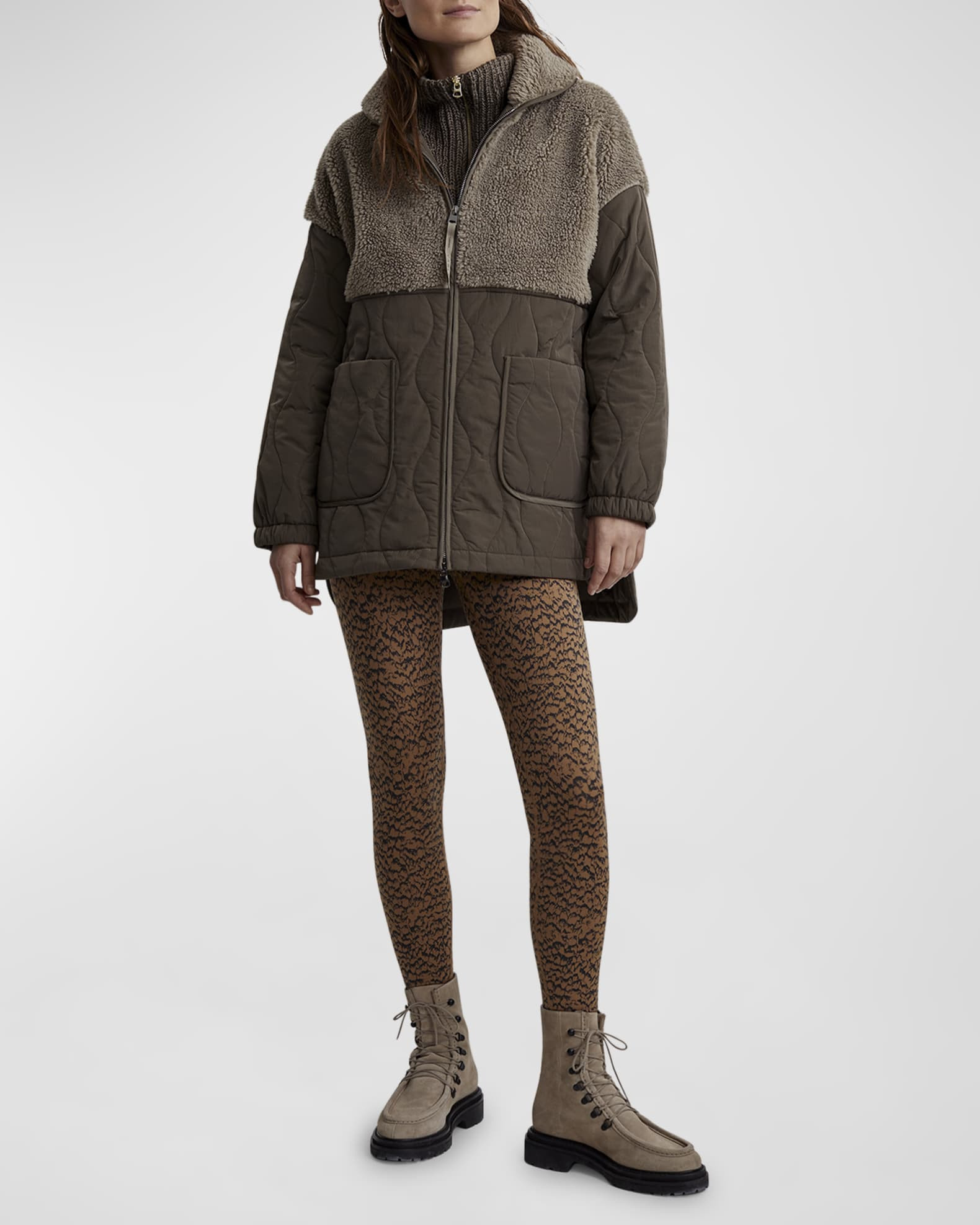Derry Quilted Sherpa Jacket | Neiman Marcus