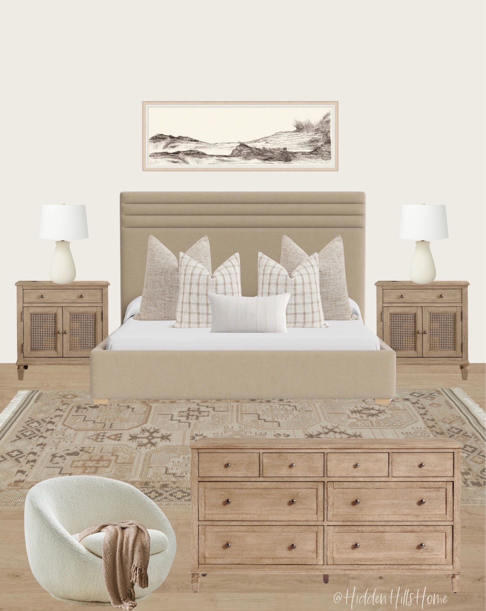 Bedroom decor, primary bedroom mood board, master bedroom, upholstered platform bed, home decor #bedroom 


#LTKHome #LTKSaleAlert