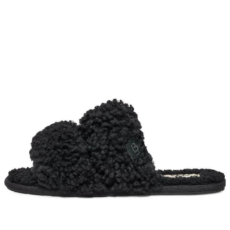 (WMNS) UGG Maxi Curly Scuffetta 'Black' 1130837-BLK | KICKS CREW