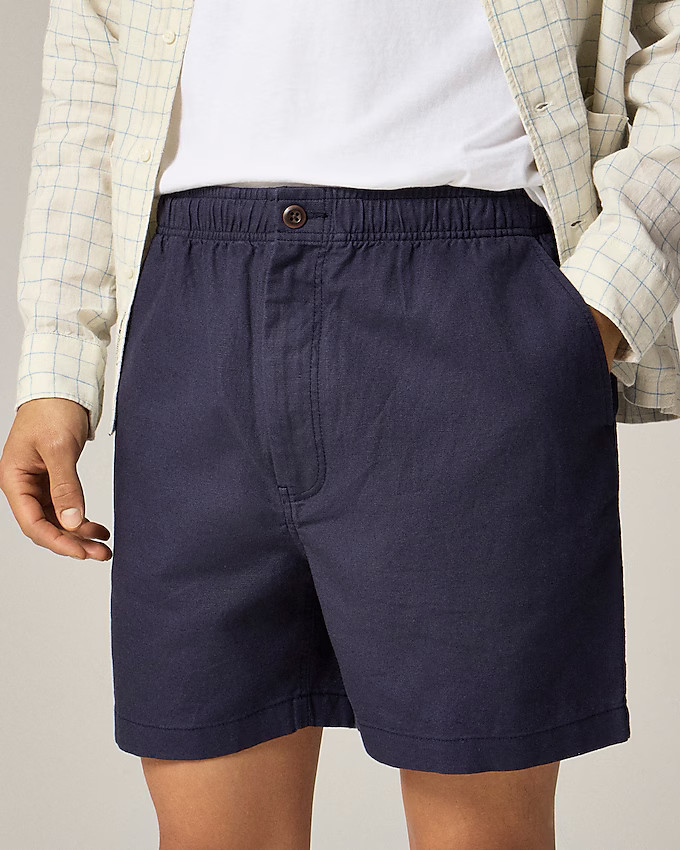 5.5'' Pier short in cotton-linen blend | J. Crew US