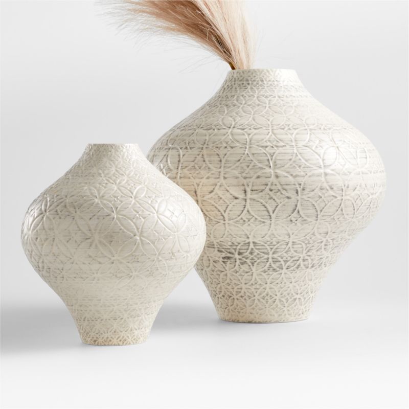 Geo Vase 13.5" | Crate & Barrel | Crate & Barrel