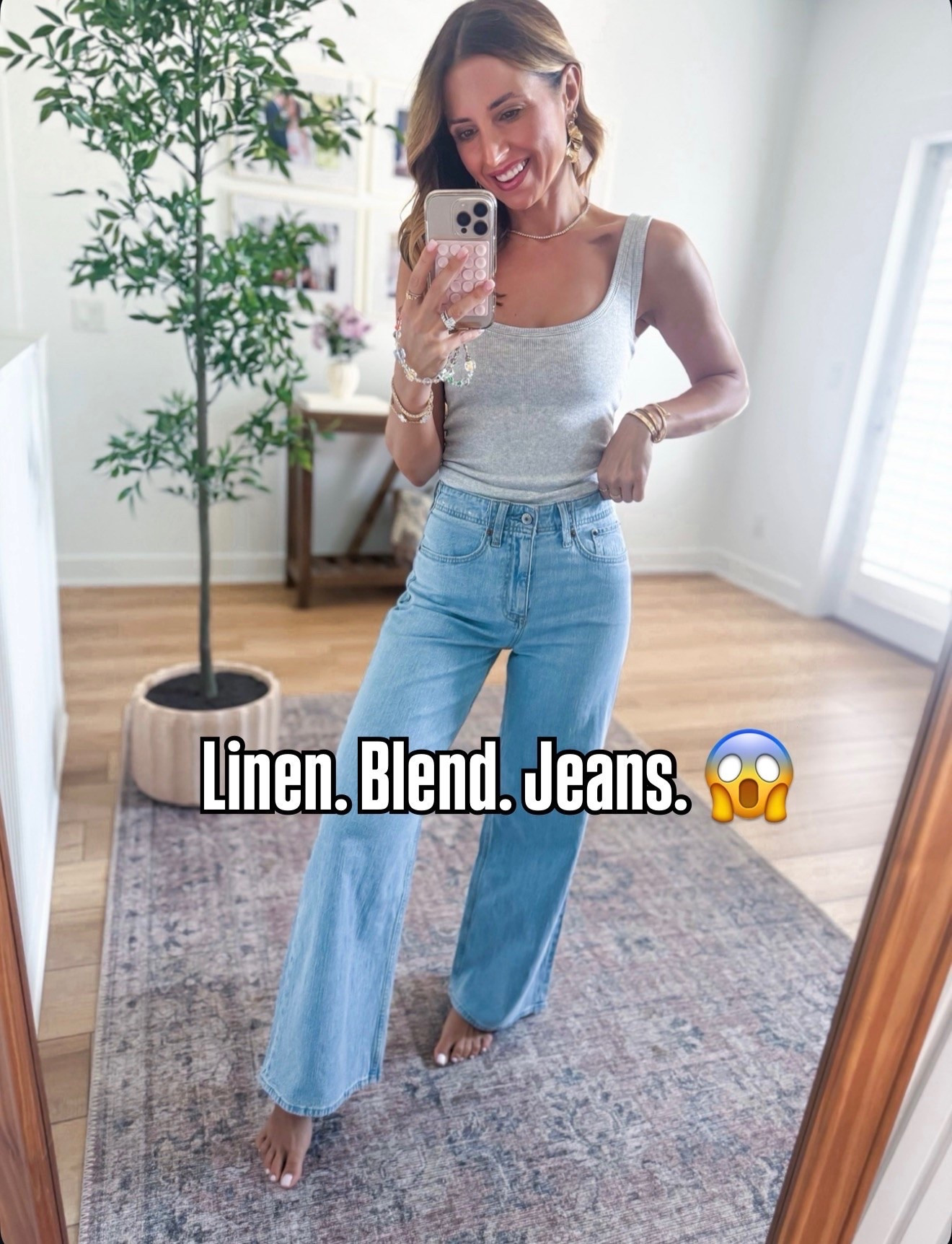 12 little things making my life better right now! I love these linen blend jeans from Abercrombie! Wearing 24 short and XXS in ribbed tank. Summer outfit. Every day outfit. Mom outfit. Elevated casual outfit.

#LTKootd #LTKgrwm #LTKPetite