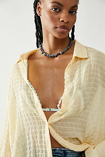 Love Life Sheer Buttondown | Free People (Global - UK&FR Excluded)