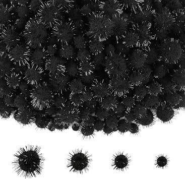 NACHLYNN 1000 Glitter Pom Poms Bulk 4 Sizes Assorted Soft Fluffy Pom Poms for Crafts DlY Decorati... | Amazon (US)