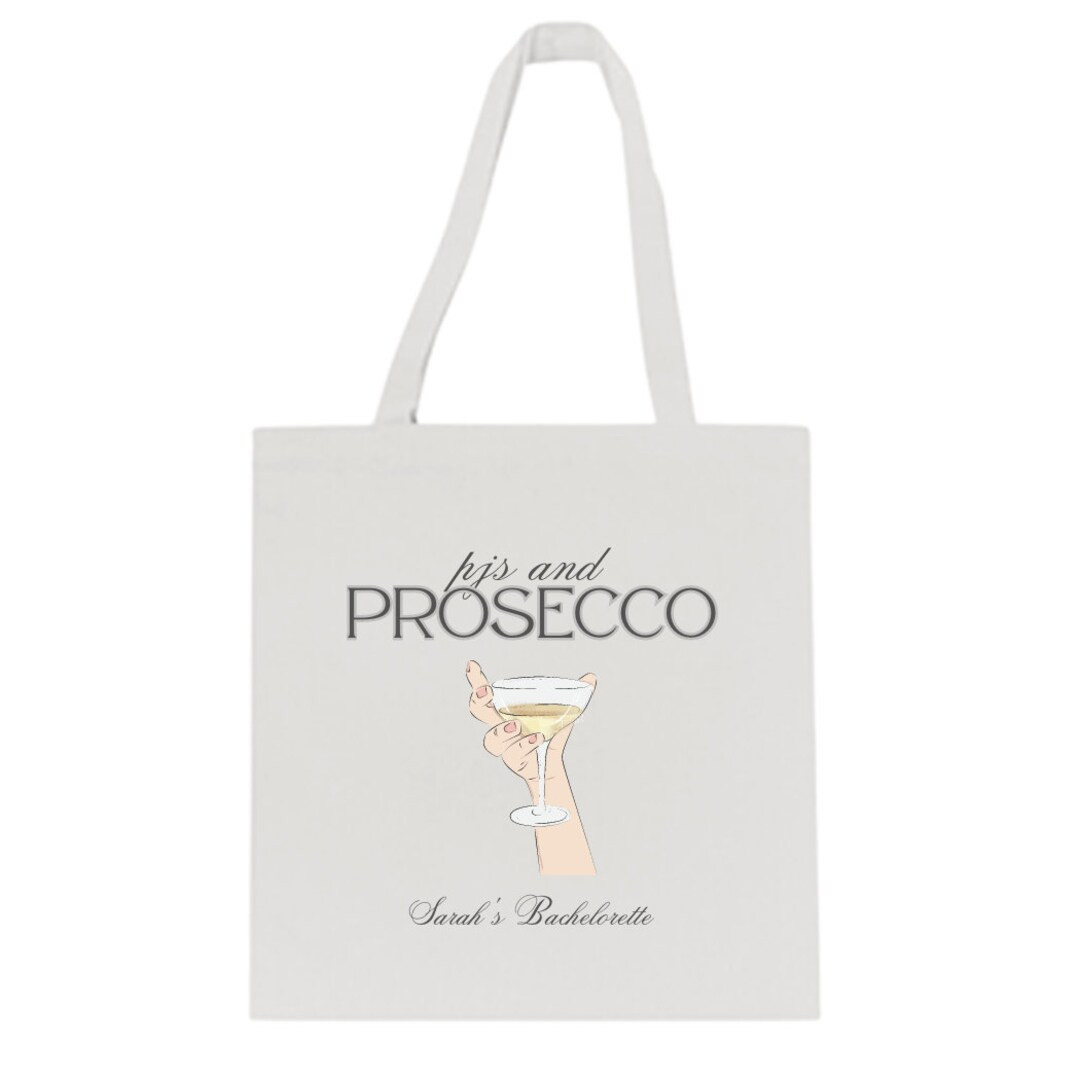 Custom Pjs and Prosecco Bachelorette Tote Bag - Etsy | Etsy (US)