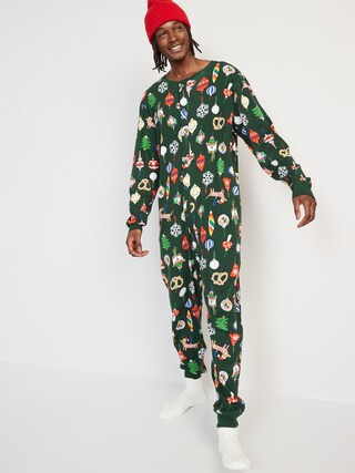Matching Christmas Print One-Piece Pajamas for Men | Old Navy (US)