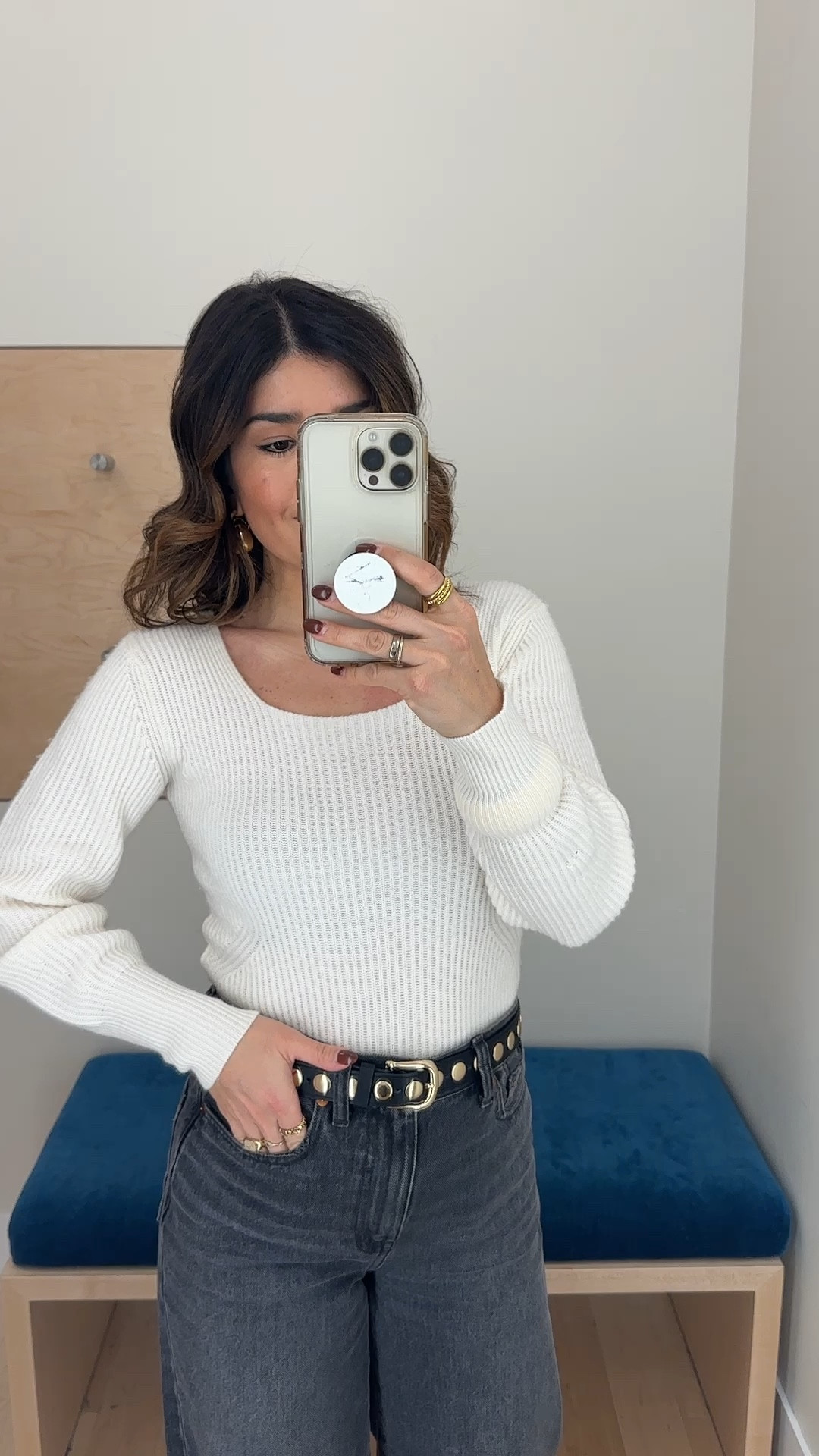 Take 50% off my sweater and jeans
Via Madewell! 
sweater size xs
Jeans size 24 regular

#LTKCyberWeek #LTKWatchNow #LTKHoliday