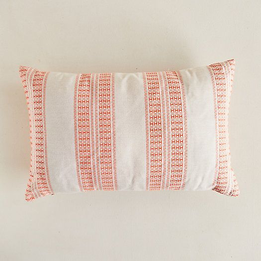 Papaya Stripe Outdoor Pillow | Terrain