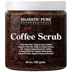 MAJESTIC PURE Arabica Coffee Scrub - All Natural Body Scrub for Skin Care, Stretch Marks, Acne & ... | Amazon (US)