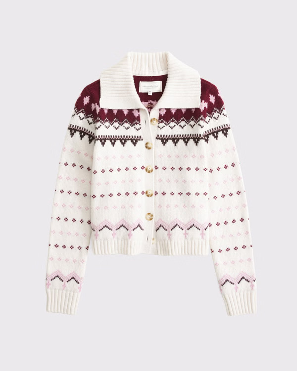 Fairisle Collared Cardigan | Abercrombie & Fitch (US)