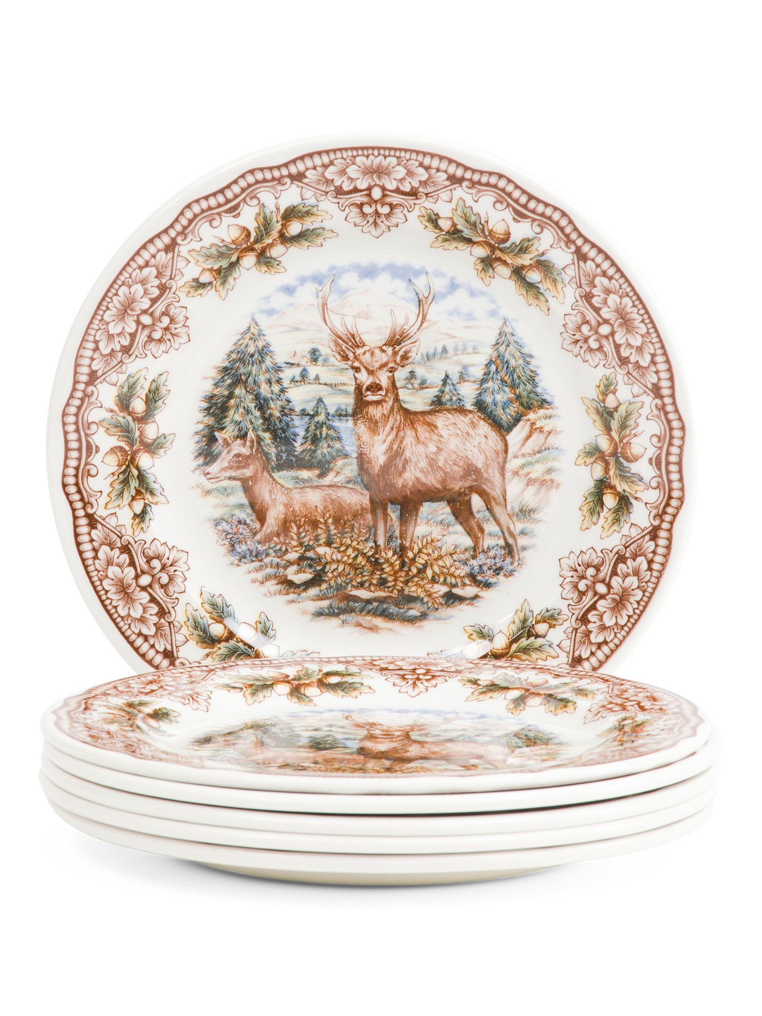 Set Of 6 Stag Salad Plates | TJ Maxx