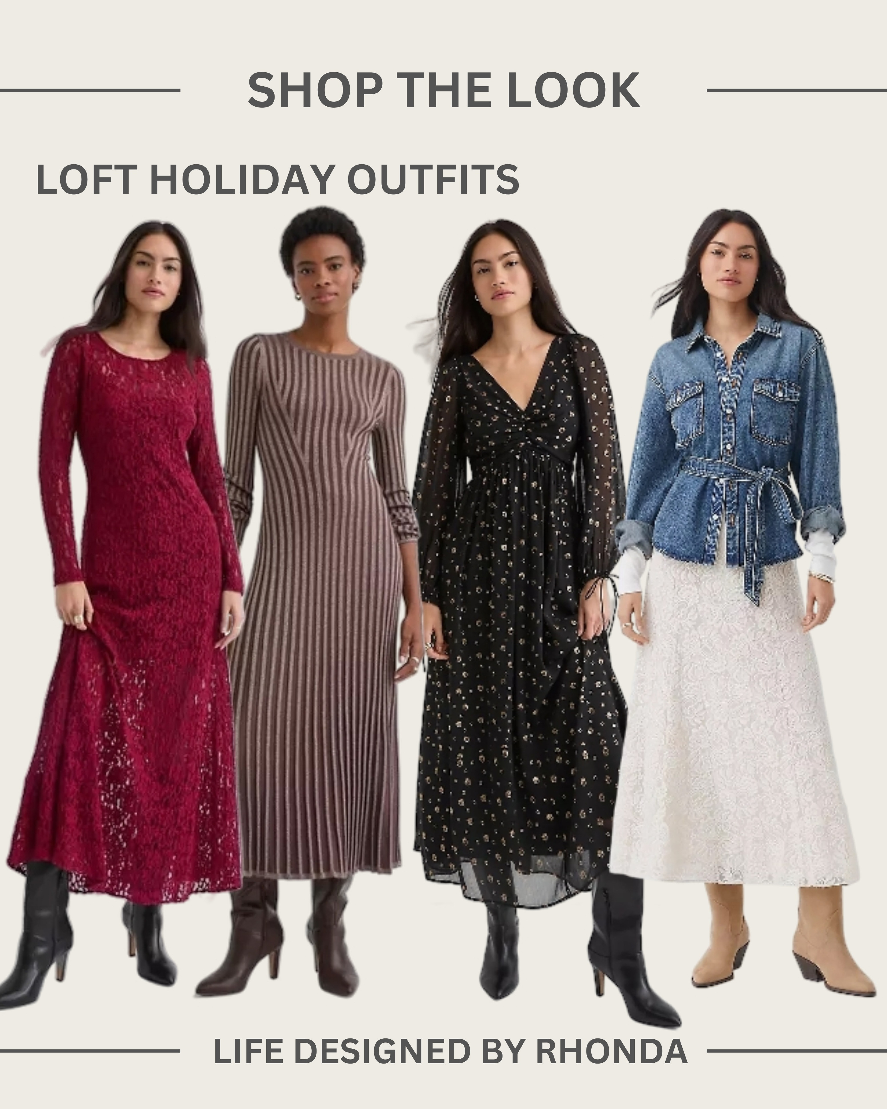 Holiday party dress code: sparkle and shine! My edit of the best LOFT holiday dresses is here! Find gorgeous, festive styles perfect for every event, from family dinners to office parties. Tap to shop these must-have holiday looks! #LOFTStyle #HolidayDresses #FestiveFashion #HolidayParty #OOTD #ShopTheLook #WinterStyle #LTKHoliday 

 #LTKdayinmylife #LTKootd #LTKSaleAlert