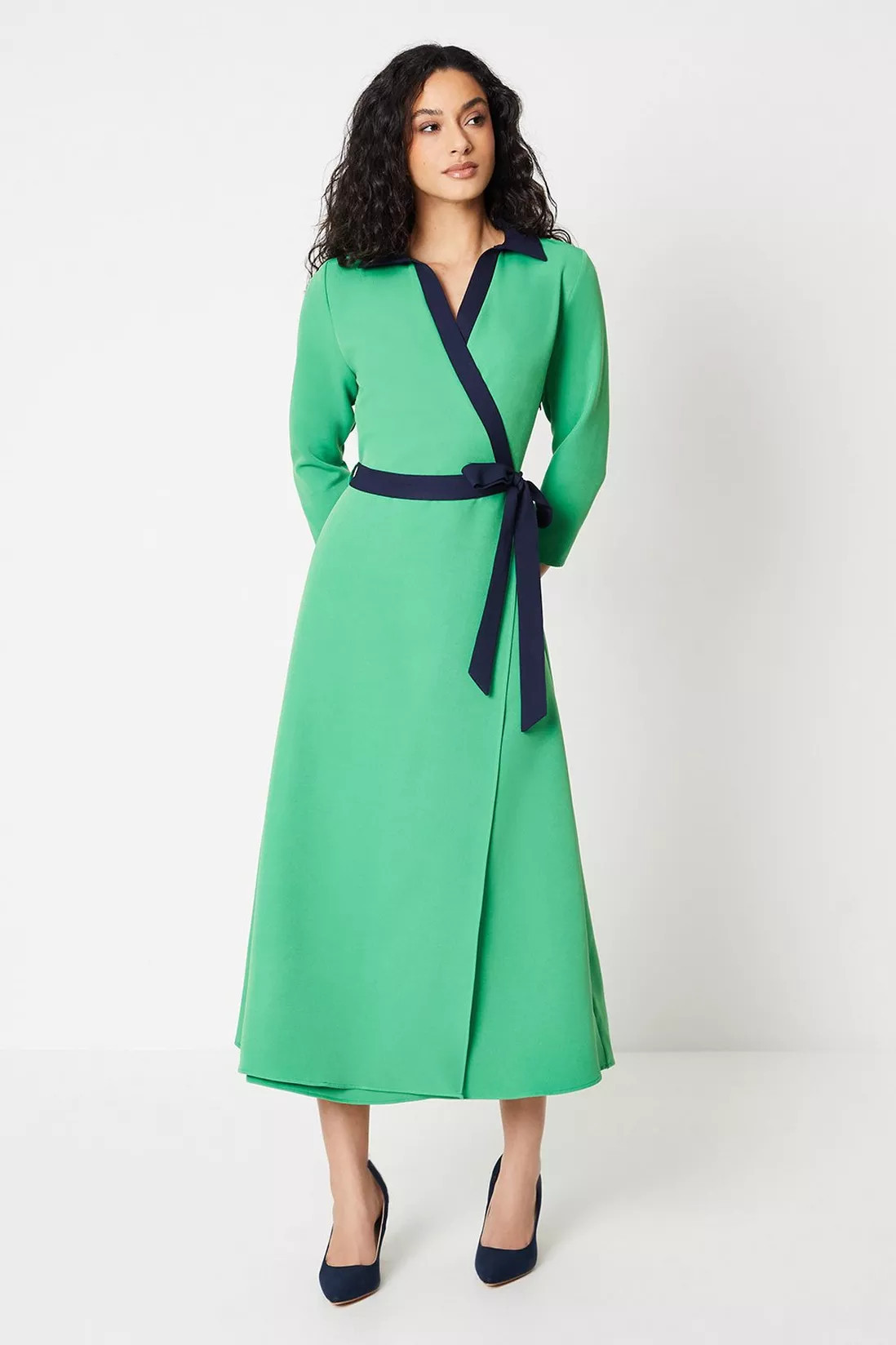 Contrast Wrap Dress | Debenhams UK