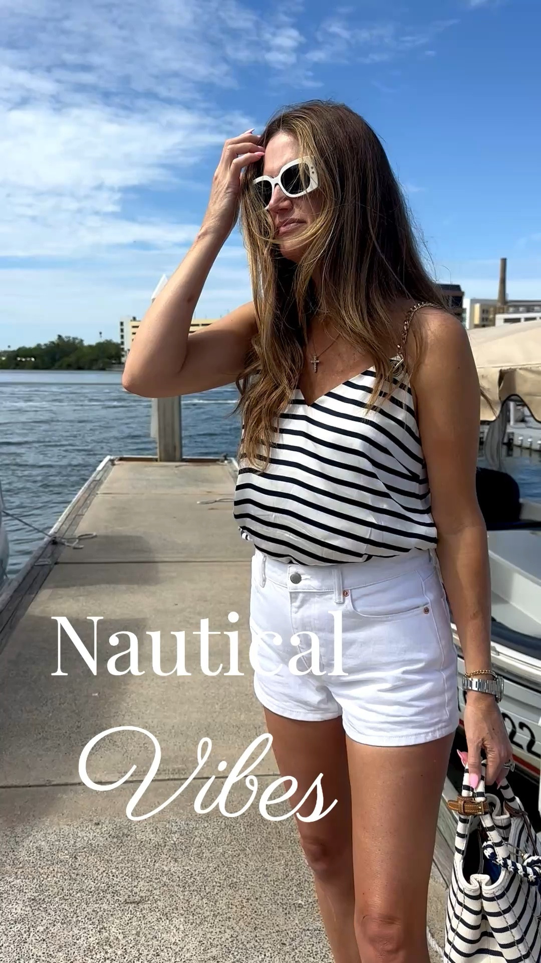 I love a nautical look. My top is #caminyc